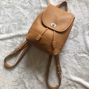 Coach Mini Leather Drawstring Backpack